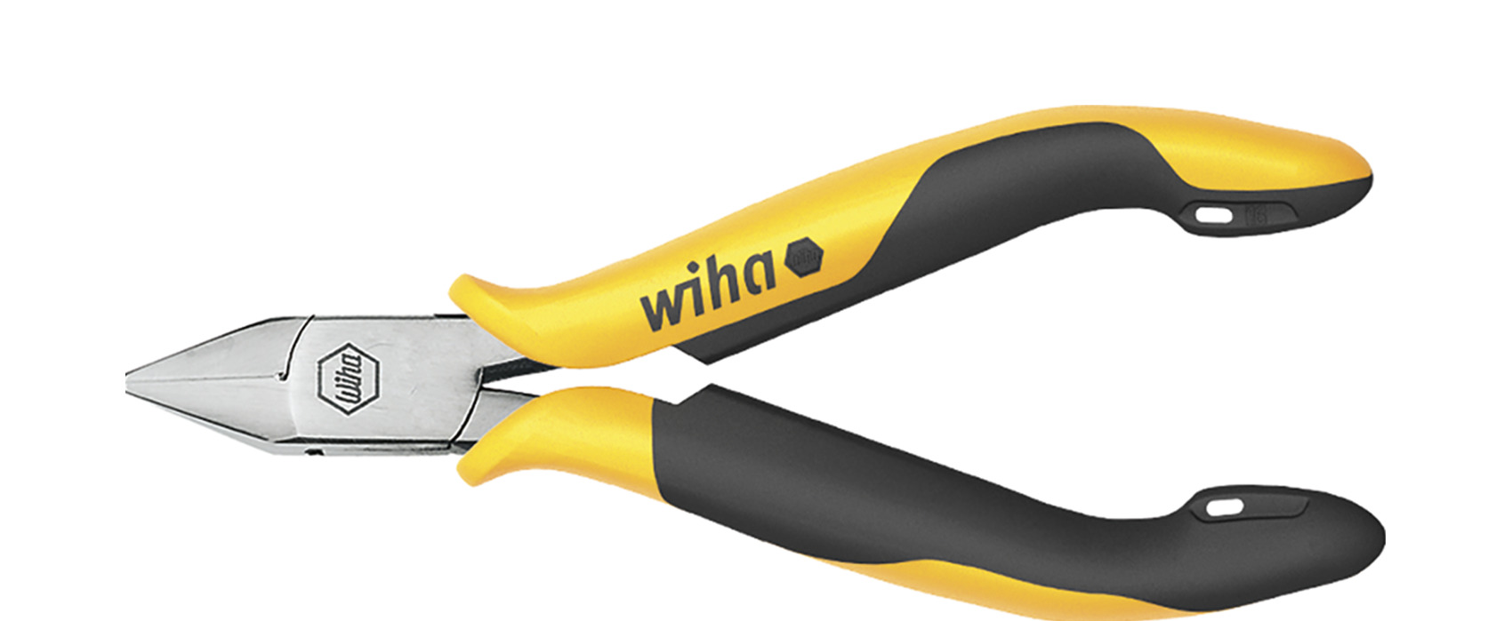 Szczypce Professional ESD do cięcia bocznego szeroka, ostro zakończona główka bez uskoku 115 mm, 4 1/2" / WIHA 26821 1