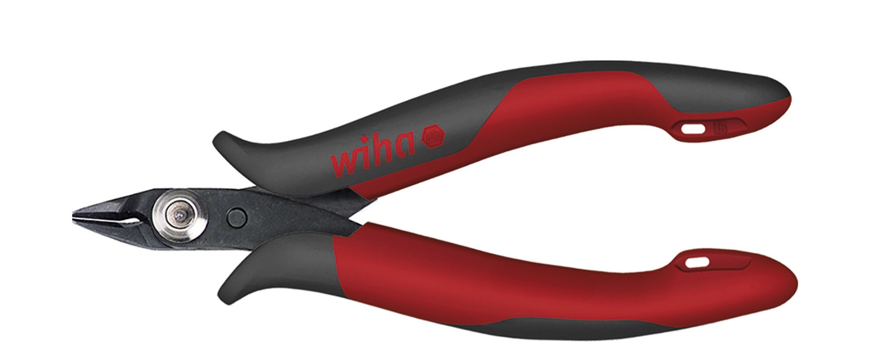 Szczypce do cięcia bocznego Electronic bardzo wąska, ostro zakończona główka bez uskoku 128 mm, 5 1/8" / WIHA 27388 1