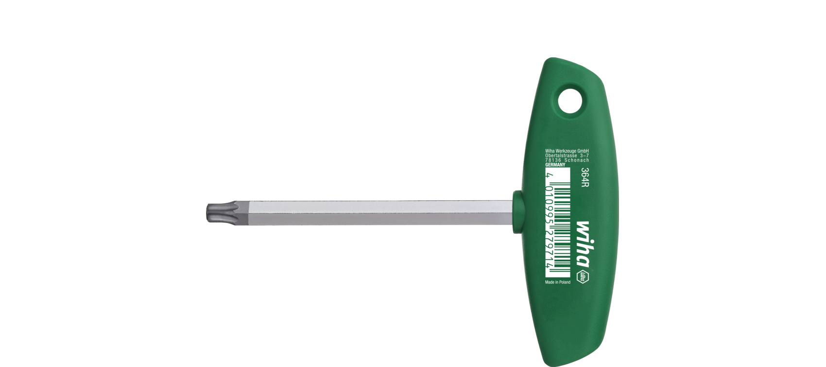 Klucze trzpieniowe z rękojeścią T TORX® MagicSpring® chromowany matowo T20 x 132 mm / WIHA 27967 1
