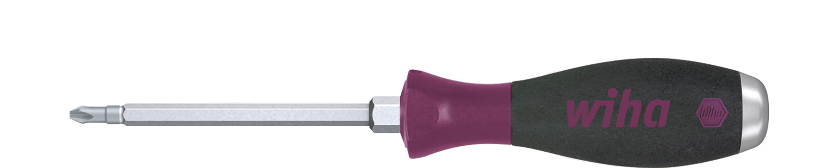 Wkrętak MicroFinish Phillips z trzonem sześciokątnym na całej długości i masywnym kołpakiem stalowym PH1 x 80 mm /... 1