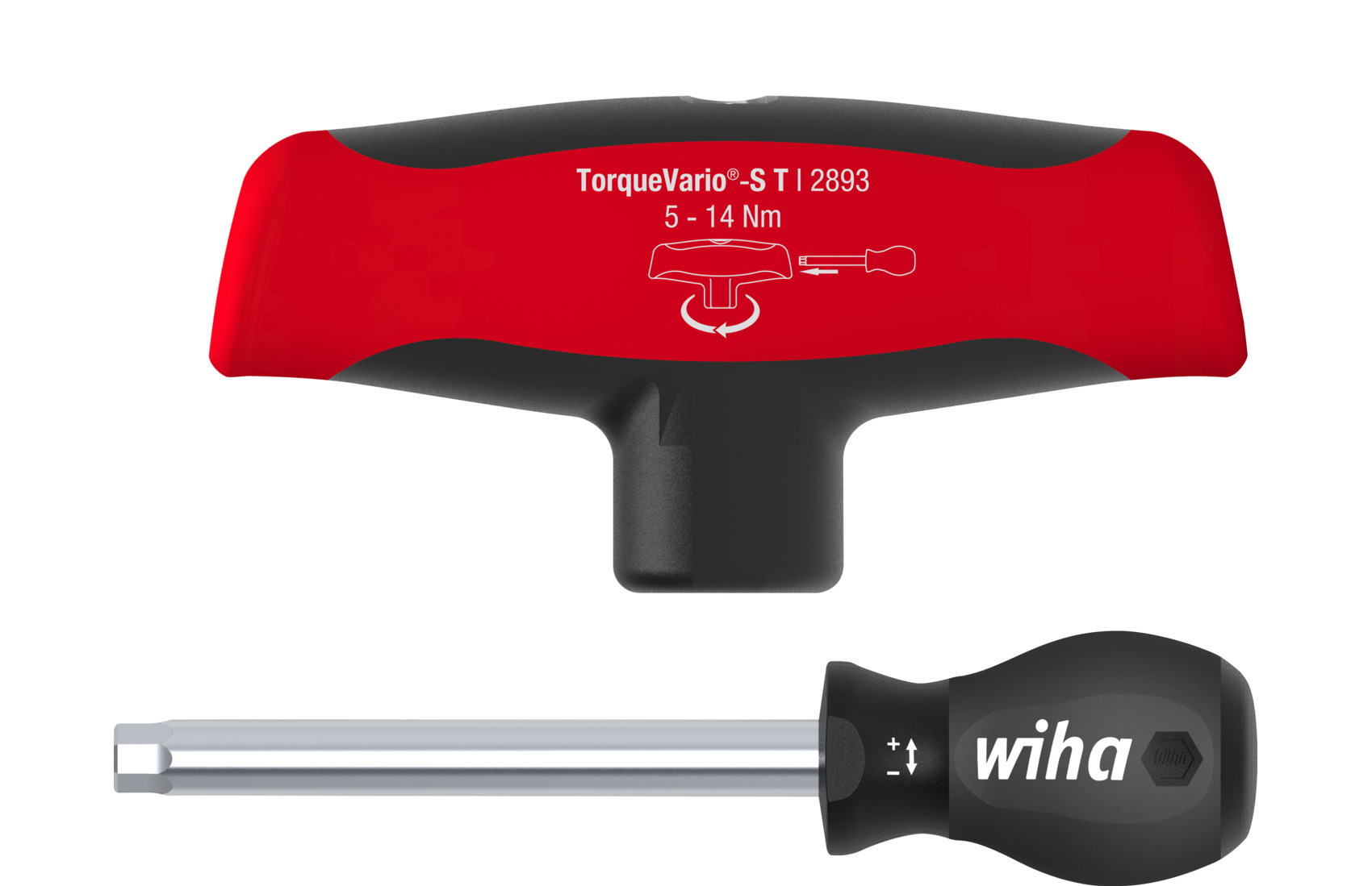 Wkrętak dynamometryczny z rękojeścią T TorqueVario®-S T 5-14 Nm z regulowanym momentem dokręcania 5 - 14 / WIHA 29233 1