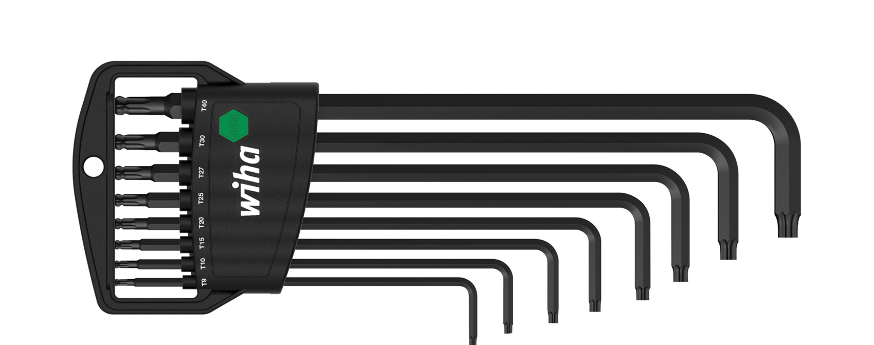 Zestaw kluczy trzpieniowych w uchwycie Classic TORX® z główką kulistą 8-cz. oksydowany chemicznie w opakowaniu kartonowym... 1