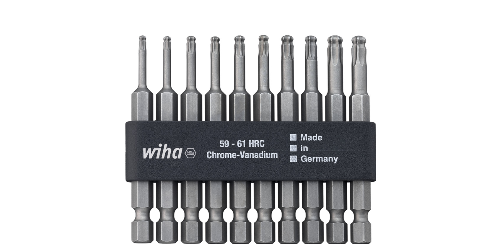 Zestaw bitów Professional 70 mm główka kulista TORX® 1/4" w pasku bitów 10-cz. / WIHA 32804 1