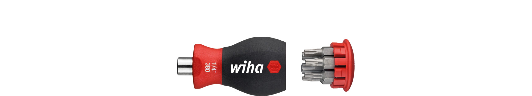 Wkrętak magnetyczny Stubby z magazynkiem bitów TORX z 6 bitami, 1/4" / WIHA 33744 1