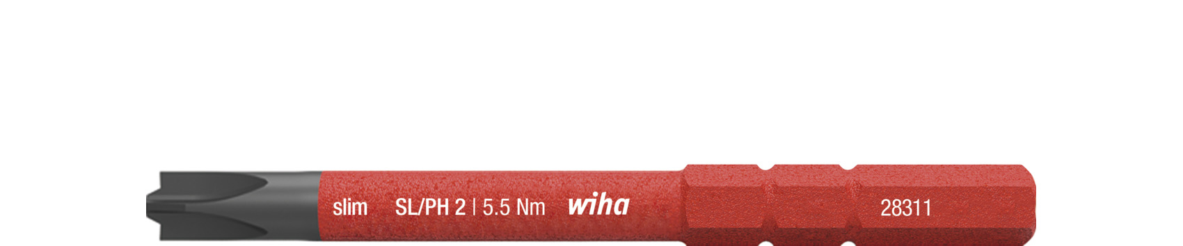 Bit slimBit electric PlusMinus/Phillips SL/PH2 x 75 mm / WIHA 34588 1