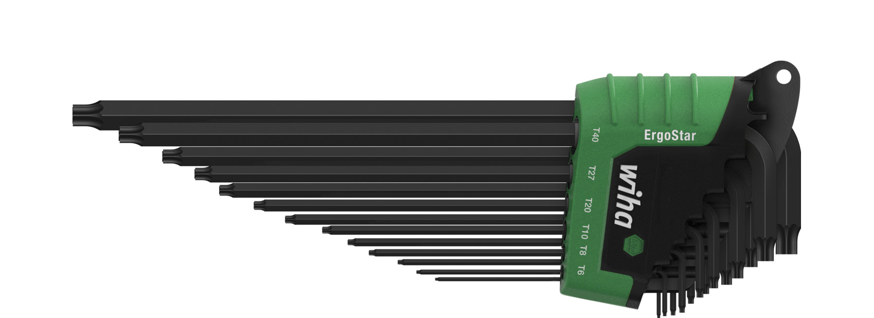 Zestaw kluczy trzpieniowych w uchwycie ErgoStar TORX® MagicSpring® 13-cz. oksydowany chemicznie / WIHA 36503 1