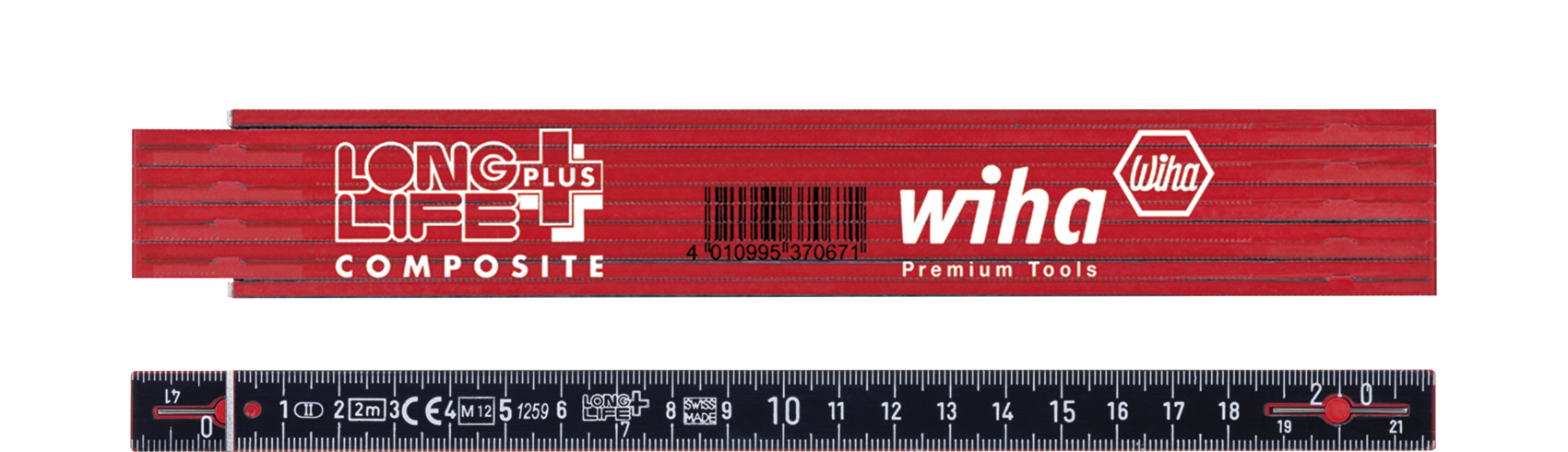 Przymiar składany Longlife® Plus Composite 2 m metryczny, 10 ogniw 15 mm / WIHA 37067 1