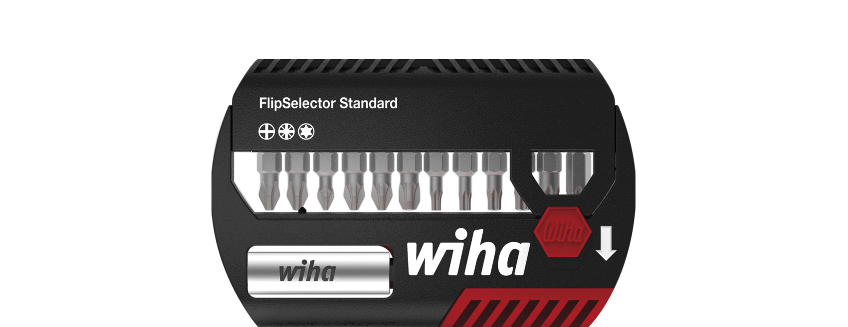 Zestaw bitów FlipSelector Standard 25 mm Phillips, Pozidriv, TORX® 13-cz. 1/4" C6,3 / WIHA 39040 1