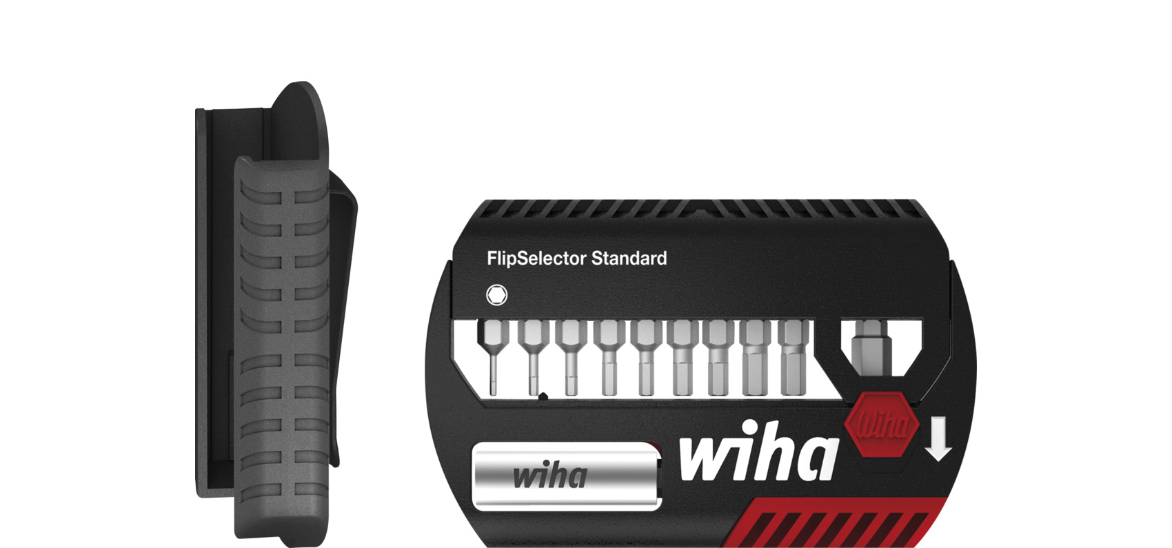 Zestaw bitów FlipSelector Standard 25 mm sześciokątny 11-cz. 1/4" C6,3 z zaczepem na pasek / WIHA 39059 1