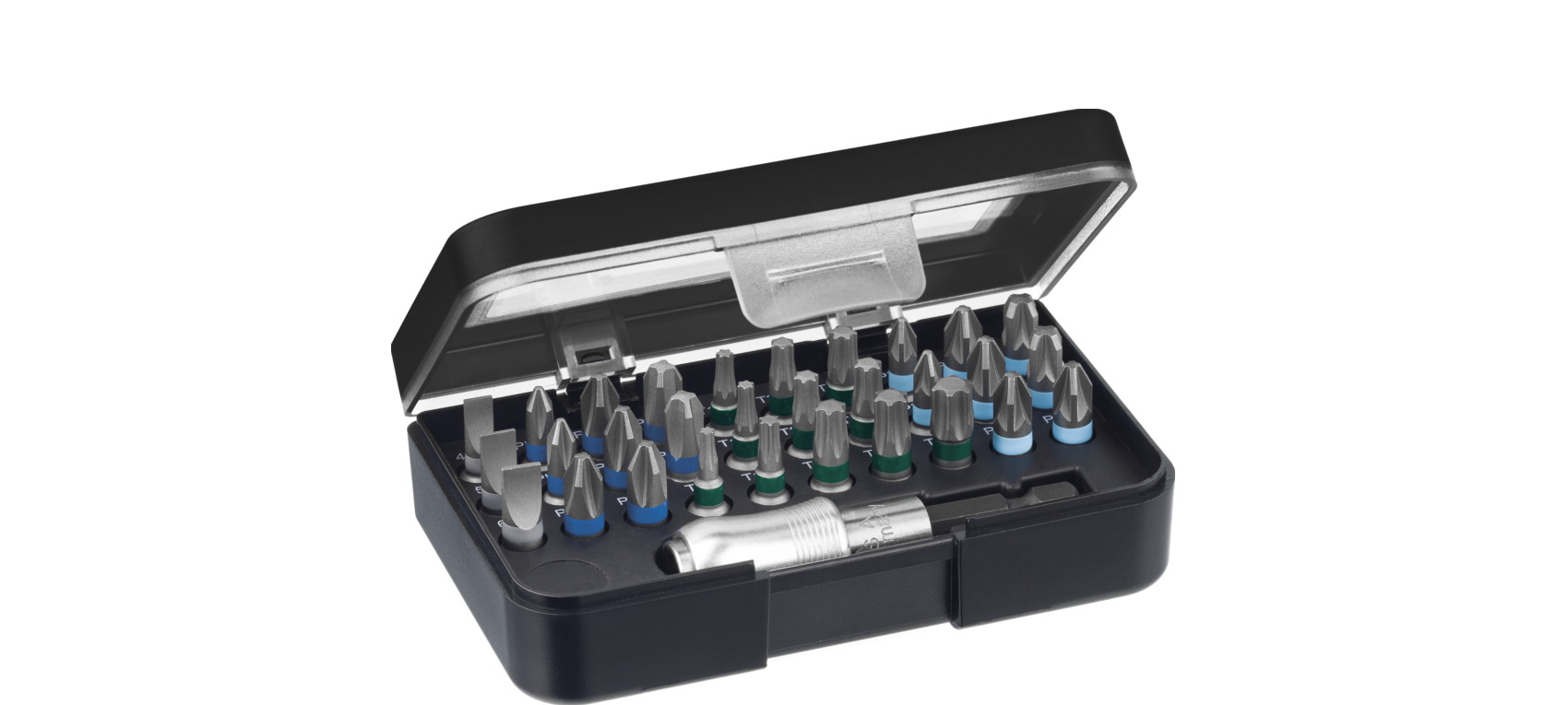 Zestaw bitów Standard 25 mm mieszany 31-cz. 1/4" C6,3 w kasecie z zaczepem na pasek / WIHA 41127 1