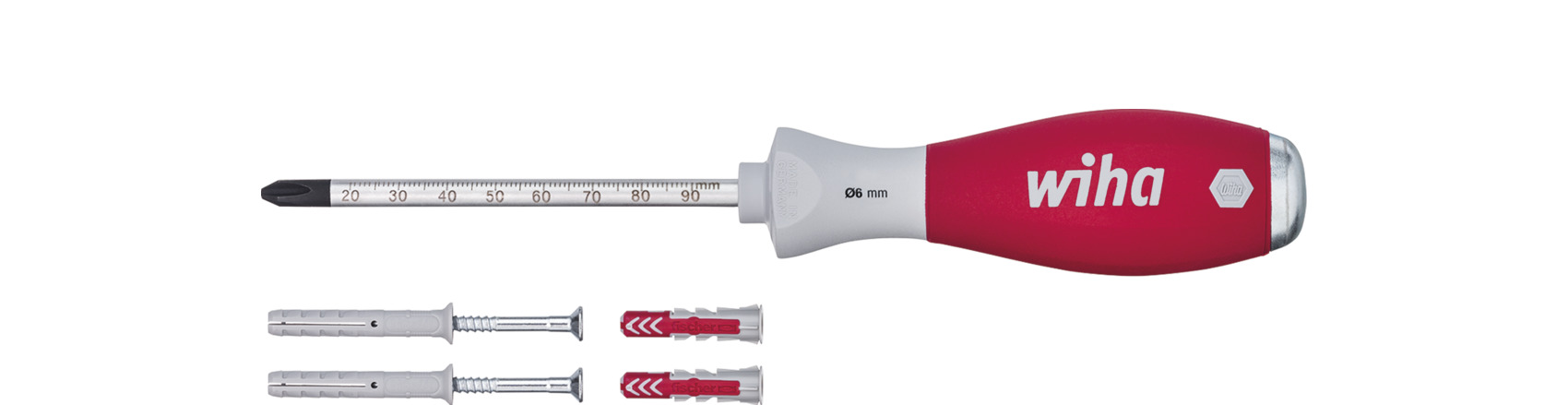 Zestaw wybijak otworów SoftFinish® z trzonem okrągłym 6 mm i 4 kołkami / WIHA 41289 1