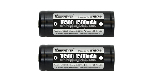 Zestaw akumulatorów 18500 Li-Ion 2 szt. wraz z pudełkiem / WIHA 41914 1