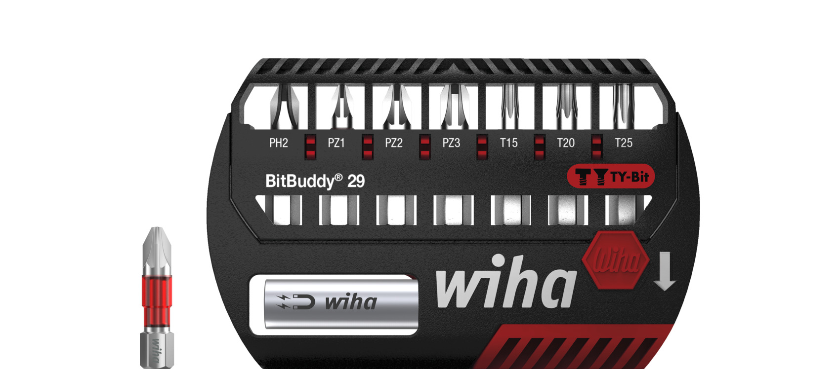 Zestaw bitów BitBuddy® Bit TY 29 mm Phillips, Pozidriv, TORX® 8-cz. 1/4″ C6,3 / WIHA 42137 1