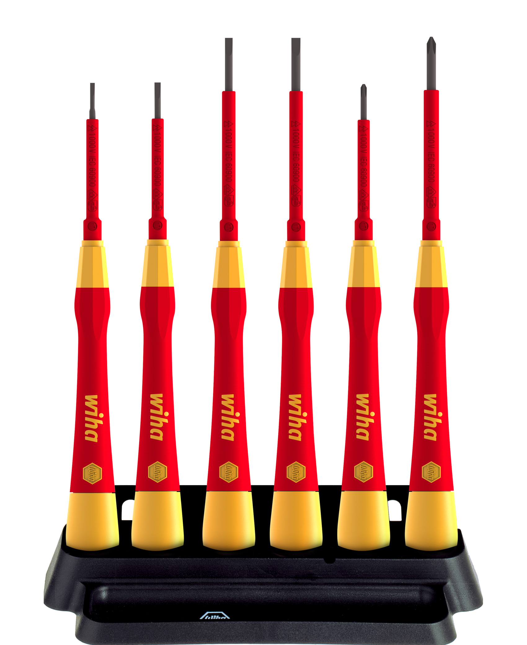 Wkrętak precyzyjny zestaw PicoFinish® electric płaski, Phillips, 7-cz. wraz z uchwytem / WIHA 42989 1