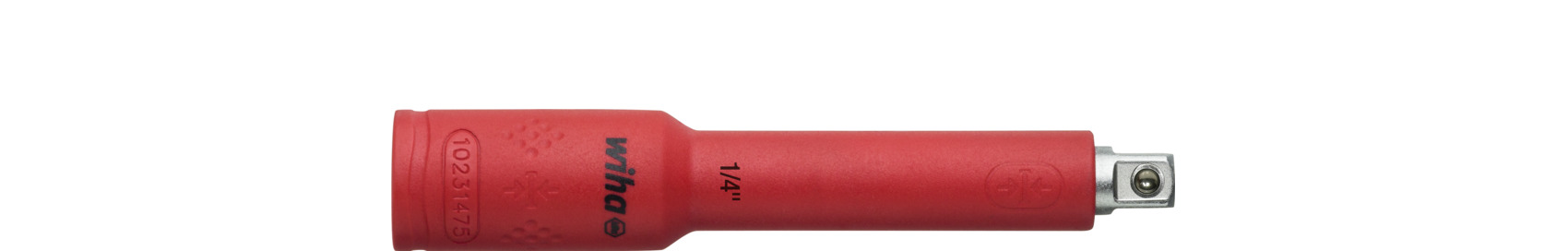 Izolowana przedłużka przełączalna 1/4" do nasadek kluczy izolowany 75 mm / WIHA 43059 1