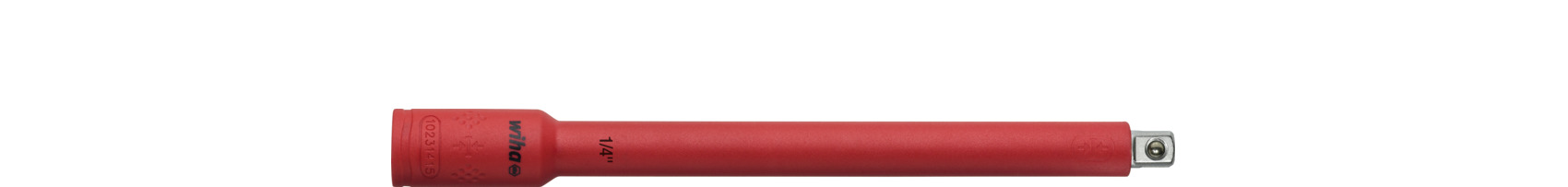 Izolowana przedłużka przełączalna 1/4" do nasadek kluczy izolowany 150 mm / WIHA 43060 1