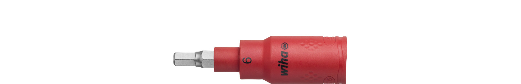 Nasadka klucza, izolowana sześciokąt wewnętrzny 3/8" 6.0 mm x 75 mm / WIHA 43107 1