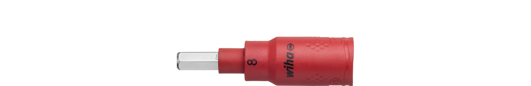 Nasadka klucza, izolowana sześciokąt wewnętrzny 3/8" 8.0 mm x 75 mm / WIHA 43108 1