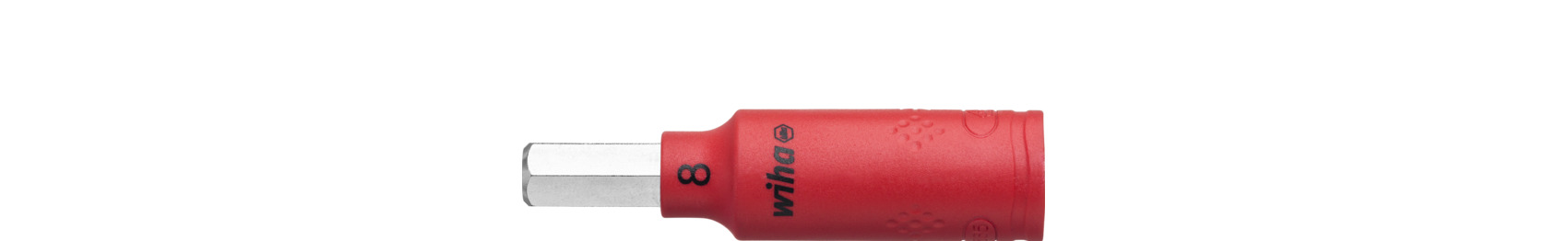Nasadka klucza, izolowana sześciokąt wewnętrzny 1/4" 8.0 mm x 65 mm / WIHA 43113 1