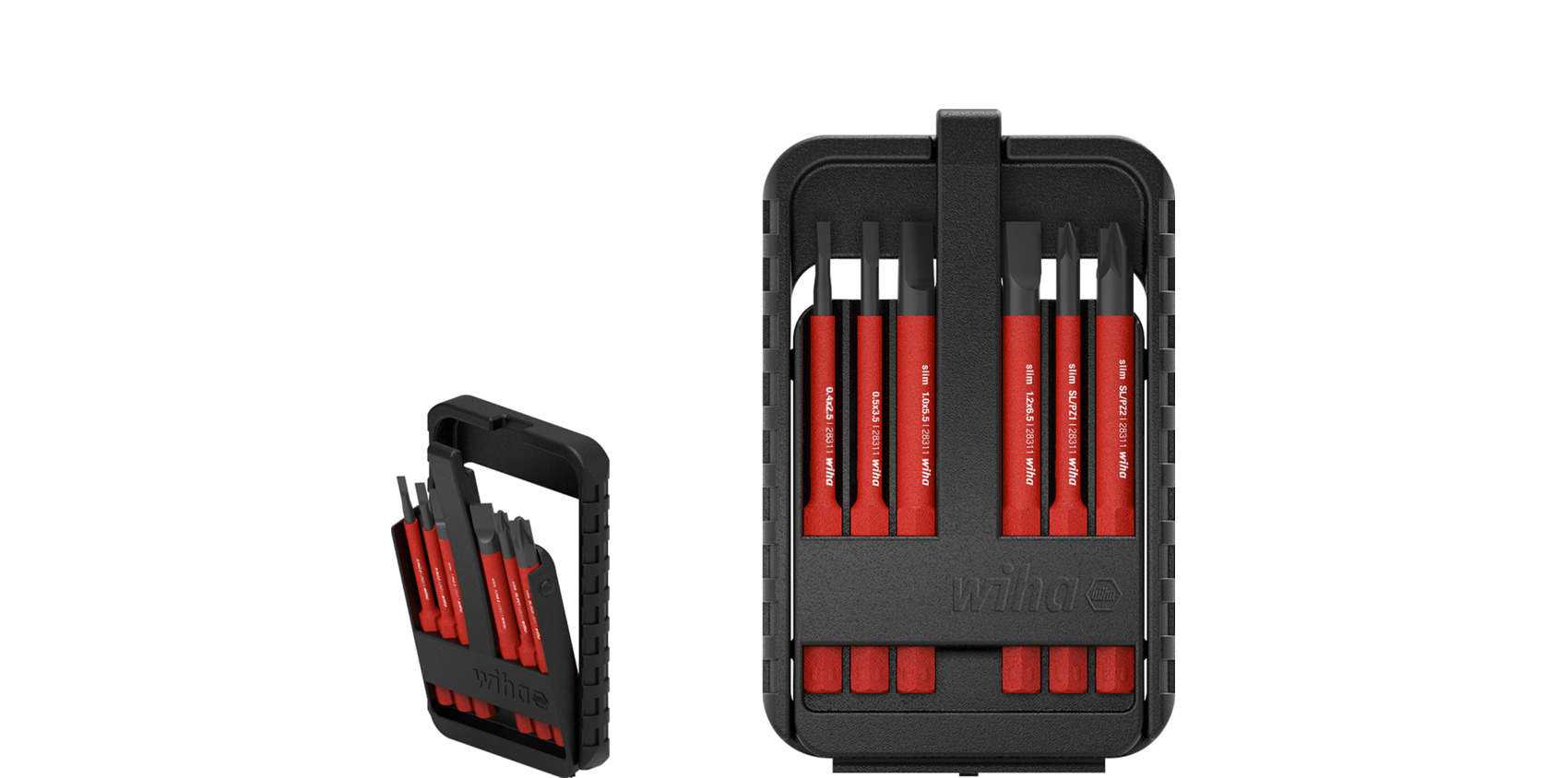 Zestaw bitów slimBit electric płaskie, PlusMinus/Pozidriv, 6-cz. / WIHA 43158 1