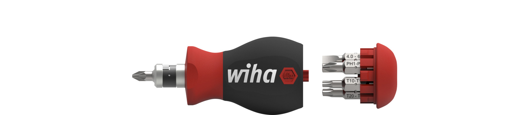 Wkrętak Stubby z magazynkiem bitów zestaw mieszany z 7 bitami podwójnymi / WIHA 43613 1