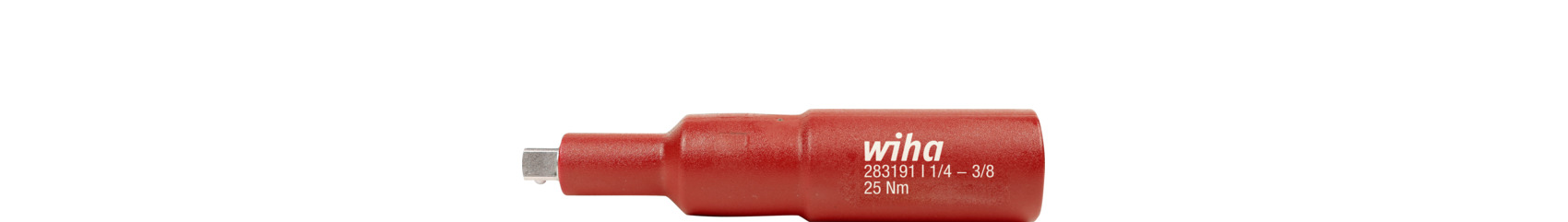 Izolowany adapter czworokątny 3/8" do kluczy nasadowych 1/4" / WIHA 44355 1
