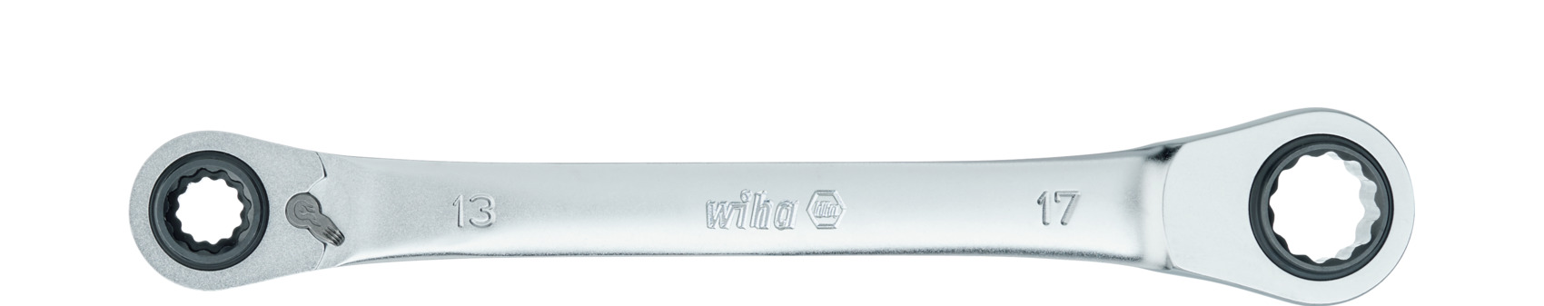 Klucz grzechotkowy z podwójnym pierścieniem 4w1 przełączalny 17 mm / WIHA 45421 1