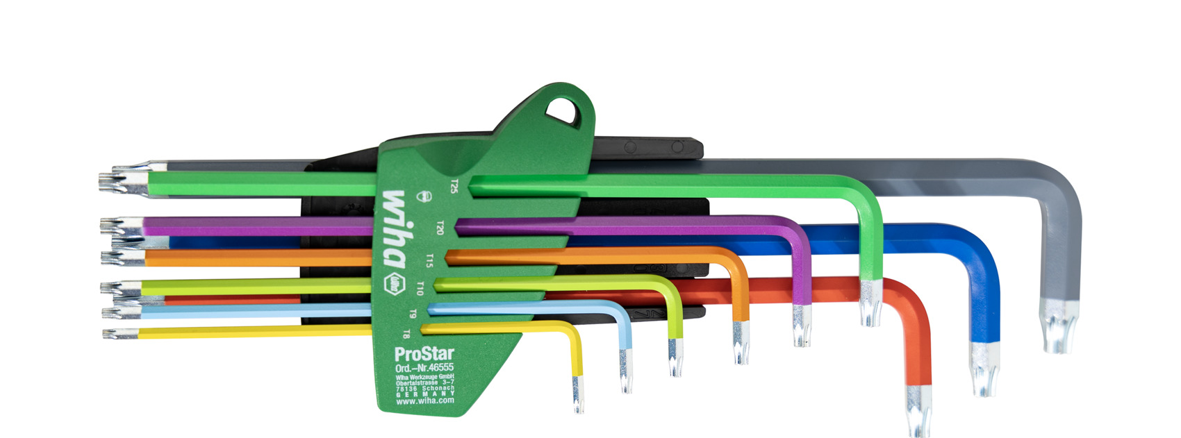 Zestaw kluczy trzpieniowych w uchwycie ProStar TORX® 9-cz. pokryty farbą luminescencyjną / WIHA 46556 1
