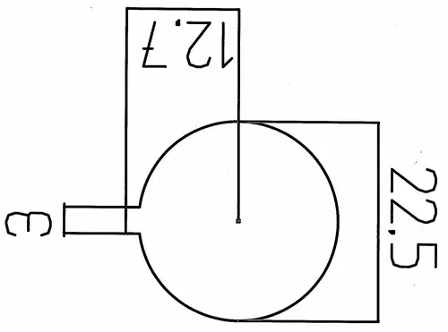 Wycinak 22,5 N1 / 1 ząb / E010504 1