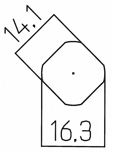 Wycinak 16,3x14,1 mm / E010505 1
