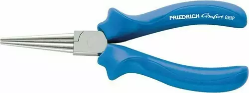 długabeck-Rundzange 160 mm - Kopf poliert, Comfort Grip blau 1