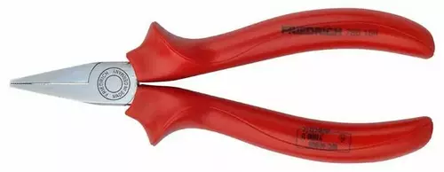 Flachzange 160 mm - verchromt, Comfort Grip rot 1