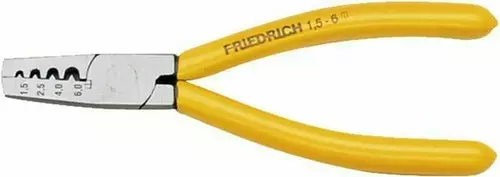 Kerbzange 145 mm mit Feder - gelb tauchisoliert 1