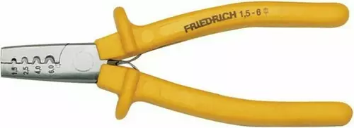 Kerbzange 145 mm mit Feder - gelbe Griffe 1