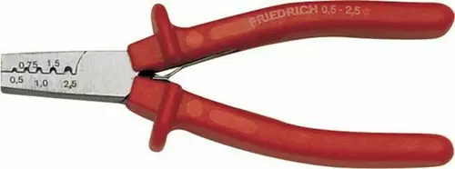 Kerbzange 145 mm mit Feder - rote Griffe 1