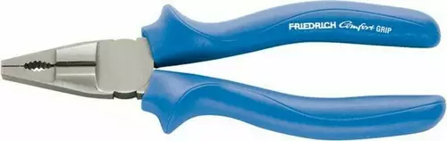 Kombizange 180 mm - Kopf poliert, Comfort Grip blau 1
