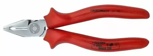 Kraft-Kombizange 180 mm - verchromt, Comfort Grip rot 1