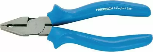 Kraft-Kombizange 205 mm - Kopf poliert, Comfort Grip blau 1