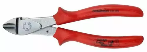 Kraftseitenschneider 170 mm - verchromt, Comfort Grip rot 1