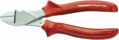 Kraftseitenschneider 200 mm - verchromt, Comfort Grip rot-transparent 1