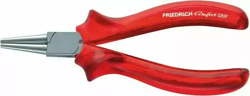 Rundzange 160 mm - verchromt, Comfort Grip rot-transparent 1