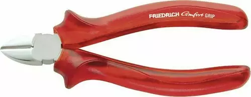 Seitenschneider 180 mm - verchromt, Comfort Grip rot-transparent 1