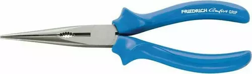 Telefonzange gerade, 160 mm - Kopf poliert, Comfort Grip blau 1