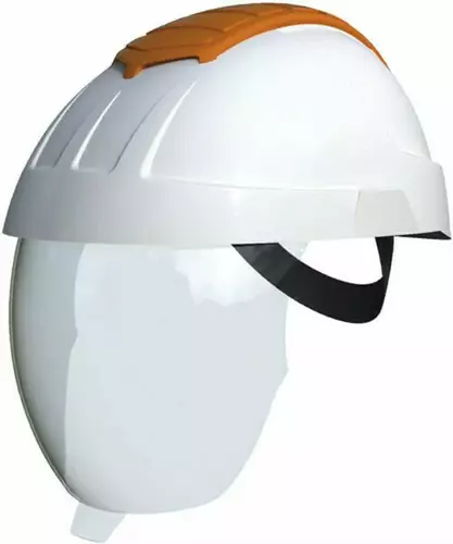 VDE-Arbeitsschutzhelm weiss m. integriertem Visier 412018 1