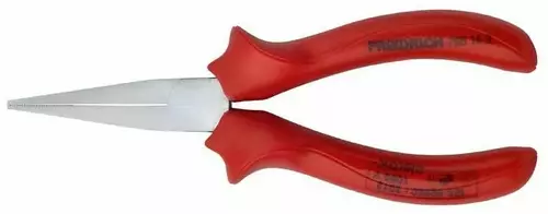 VDE-długabeck-Flachzange 160 mm - verchromt, Comfort Grip rot 1
