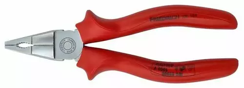 VDE-Kombizange 160 mm - verchromt, Comfort Grip rot 1