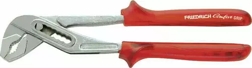 Wasserpumpenzange 250 mm - verchromt, Comfort Grip rot-transparent 1